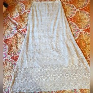 Off white lace skirt